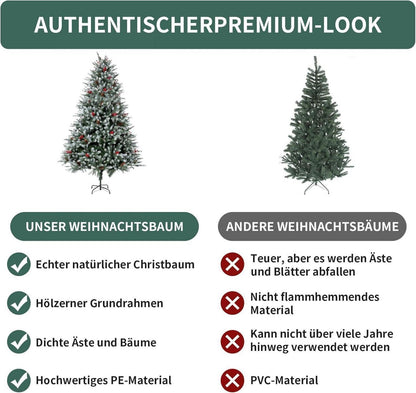 Künstlicher Weihnachtsbaum 120cm Premium Qualität mit Tannenzapfen und