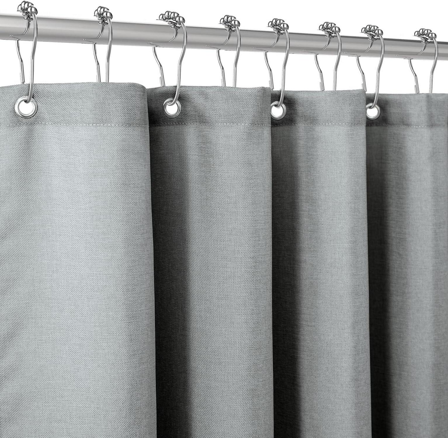 Duschvorhang Leinen Metall Duschvorhangringe Stoff Textil