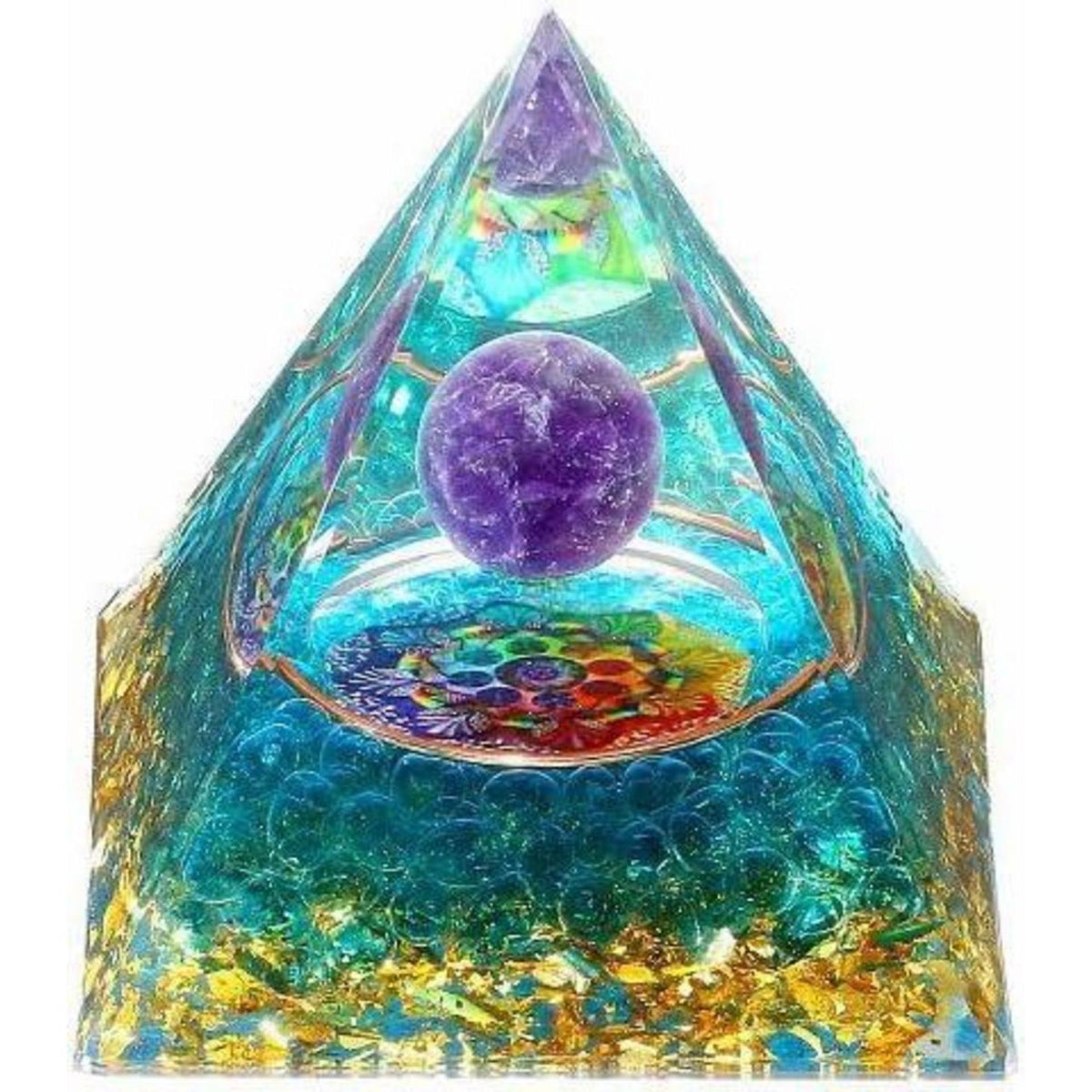 Heilkristall Pyramide Amethyst & Aventurin 2.4 Zoll