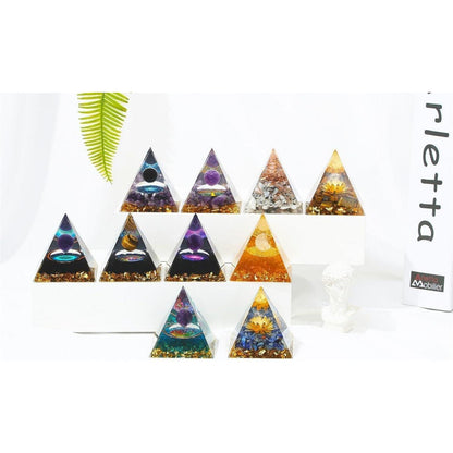 Heilkristall Pyramide Amethyst & Aventurin 2.4 Zoll
