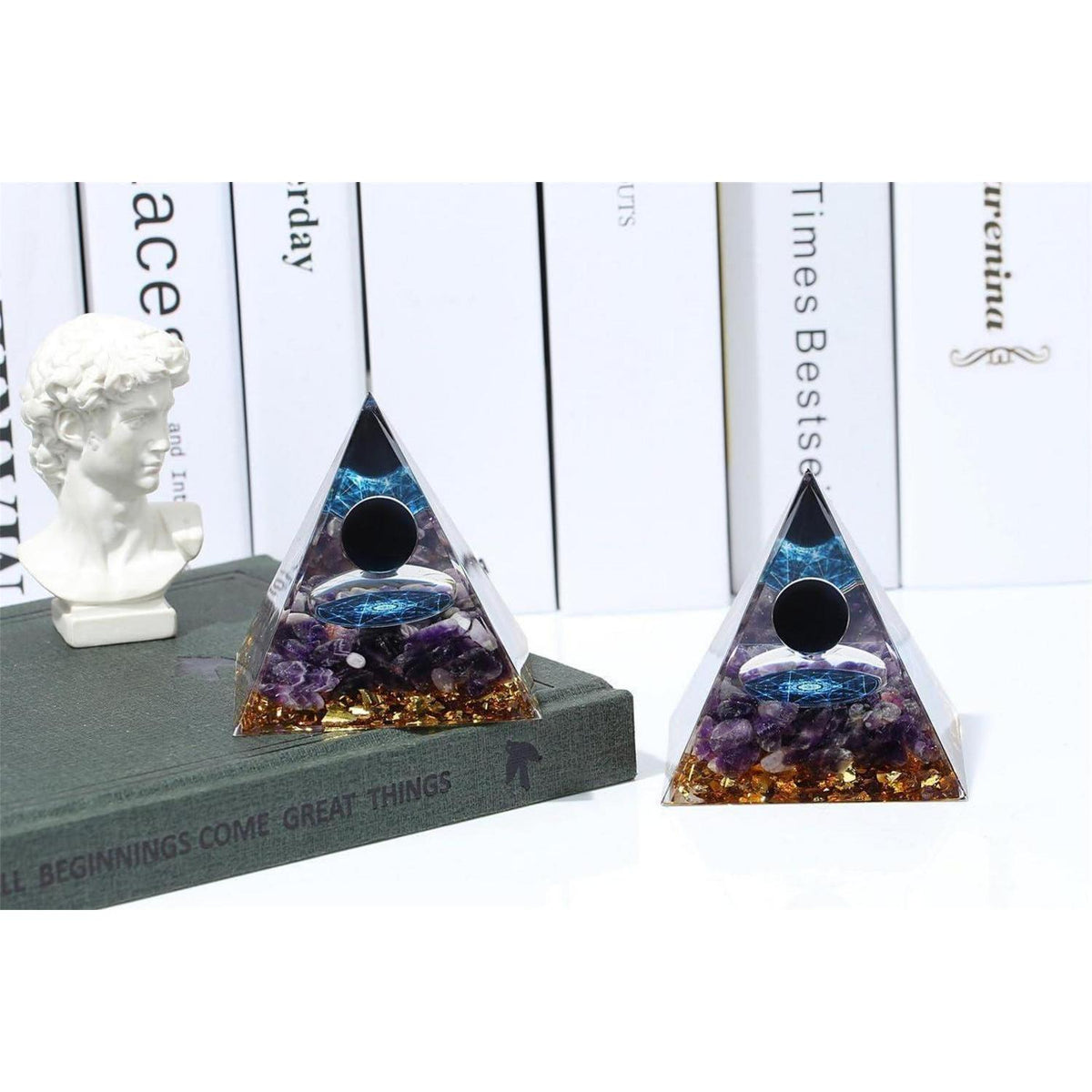 Heilkristall Pyramide Obsidian Amethyst 2.4 Zoll