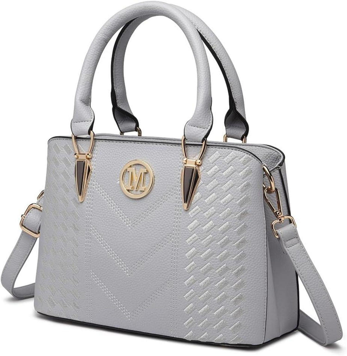 Große Miss Lulu Handtasche Damen PU-Leder Mittelgroß Schwarz