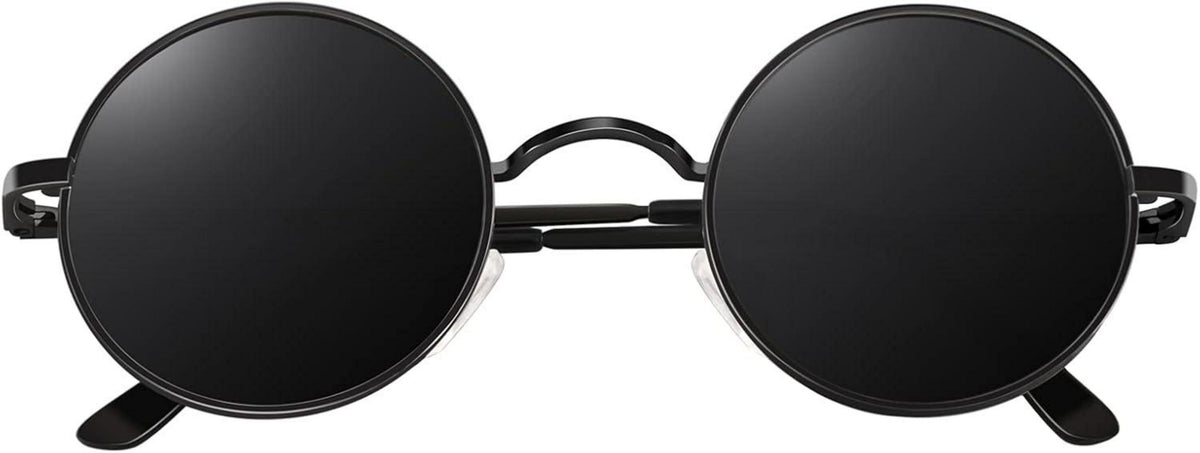 CGID Retro Runde Polarisierte Sonnenbrille UV400 Hippie Metallrahmen