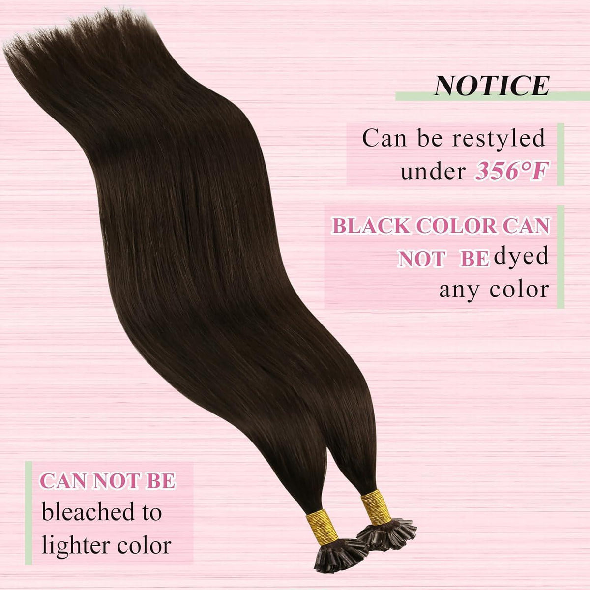 Echthaar Bondings Braun 40cm - Remy Keratin U Tip Extensions