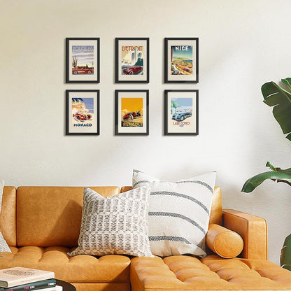 Bilderrahmen A4 Schwarz 3er Pack für Fotos und Poster