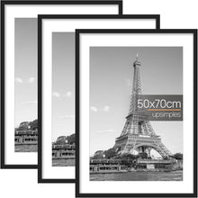 3er Pack Bilderrahmen 50x70cm Schwarz für Wohnzimmer