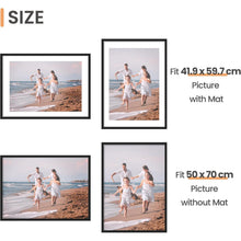3er Pack Bilderrahmen 50x70cm Schwarz für Wohnzimmer