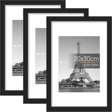 Bilderrahmen Set Schwarz 20x30cm für Fotos und Poster