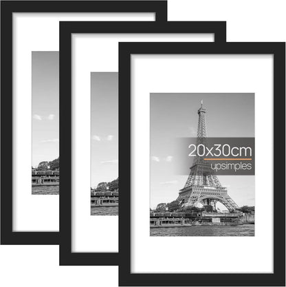 Bilderrahmen Set Schwarz 20x30cm für Fotos und Poster