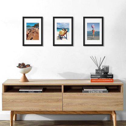 Bilderrahmen Set 20x30 cm Schwarz, 3er Pack, für Fotos & Poster