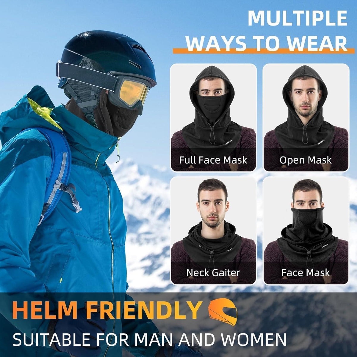 Sturmhaube Winter Herren Damen – Winddicht & Warm für Outdoor