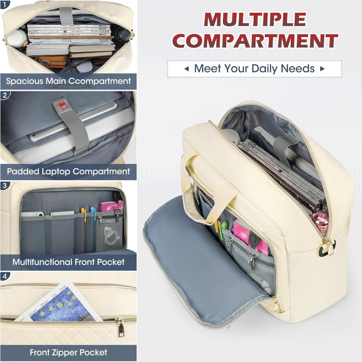 Laptoptasche 17,3 Zoll Damen Aktentasche Business Notebook Wasserdicht