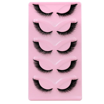 3D Wispy Fox Eye Wimpern 13mm – 5 Paar, Natürlicher Look