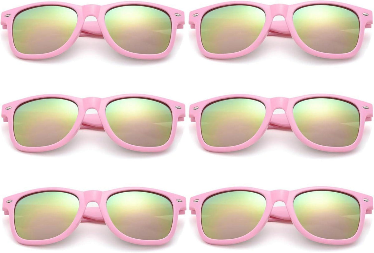 Bunte Neon Sonnenbrillen Set Vintage Stück Pack 6 Retro Brillen
