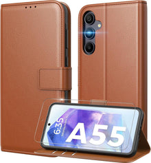 Samsung Galaxy A55 Hülle mit Panzer Schutz Glas und RFID Schutz