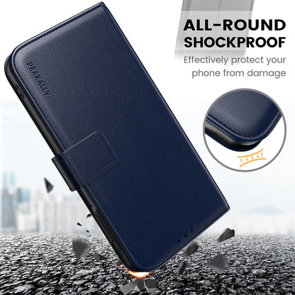 Handyhülle Samsung Galaxy A55 Blau RFID Schutz Panzer Glas