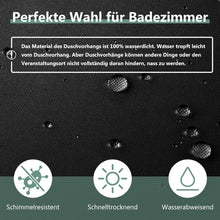 REDKEY Duschvorhang 180x220 cm Schwarz Anti-schimmel PVC
