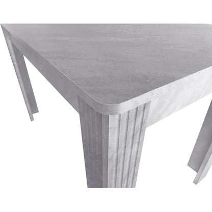 Rechteckiger Esstisch 117cm – Grau für Küche, Esszimmer & Wohnzimmer