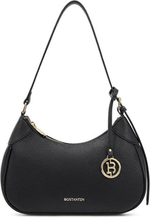 Henkeltasche Damen Schwarz Vegan Leder Handtasche 29.5x8x21cm