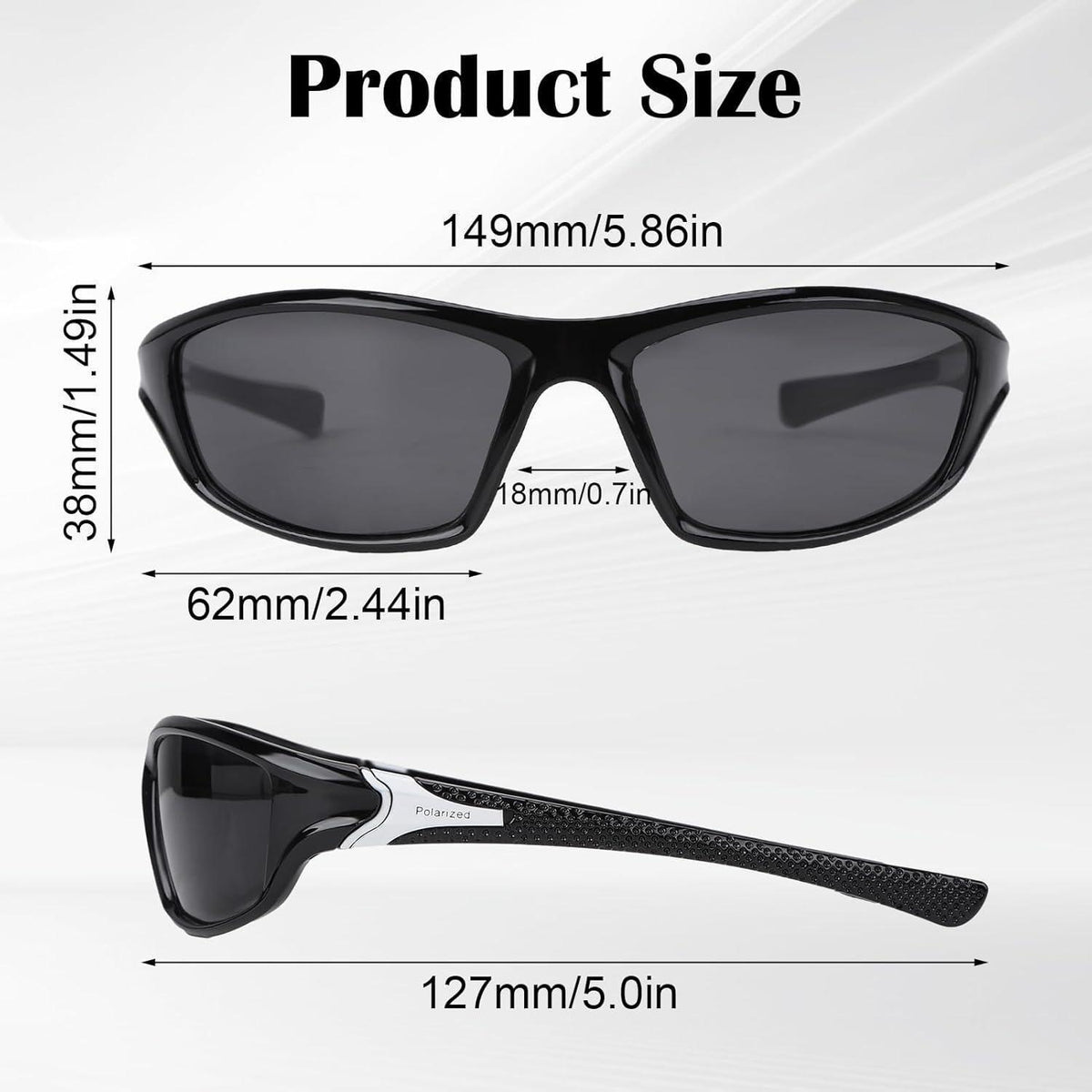 3 Paar Sport Sonnenbrillen Herren Damen UV400 Polarisierte Radfahren Angeln