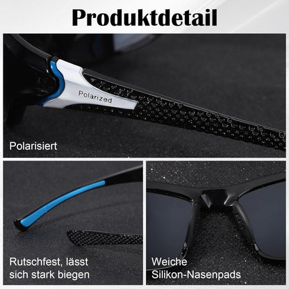 3 Paar Sport Sonnenbrillen Herren Damen UV400 Polarisierte Radfahren Angeln