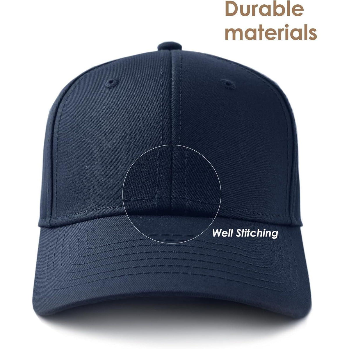 Marineblaue Baumwoll Basecap – Verstellbare Baseballkappe Unisex