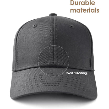 Baumwoll Basecap Unisex – Verstellbare Baseballkappe Grau