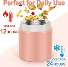 Dorblely Thermobehälter 600ml Vakuumisoliert Edelstahl mit