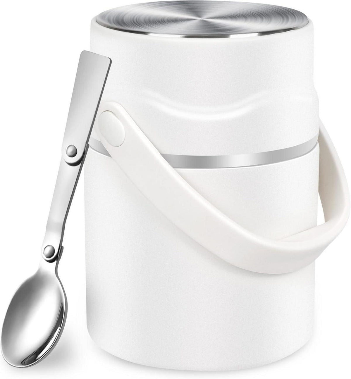 Thermobehälter Essen 800ml Edelstahl Vakuumisoliert Faltbarer Löffel
