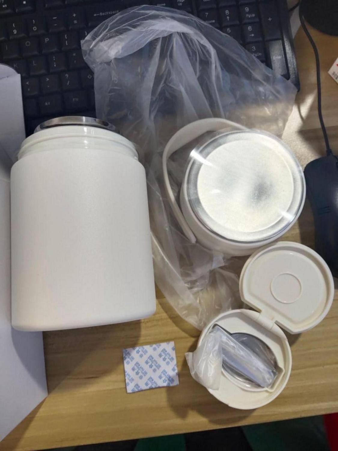 Dorblely Edelstahl Thermobehälter 800ml mit Faltbarem Löffel - Vakuumisoliert & Auslaufsicher