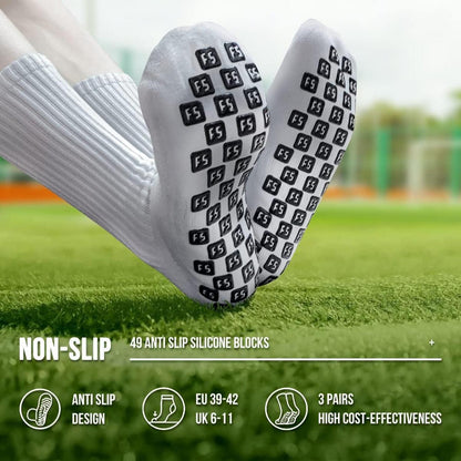 Rutschfeste Grip Fußballsocken 3 Paar für Sport und Freizeit