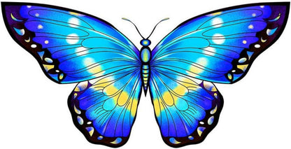 Schmetterling Drachen Kite, Kinder und Erwachsene, 120x95cm, Blau