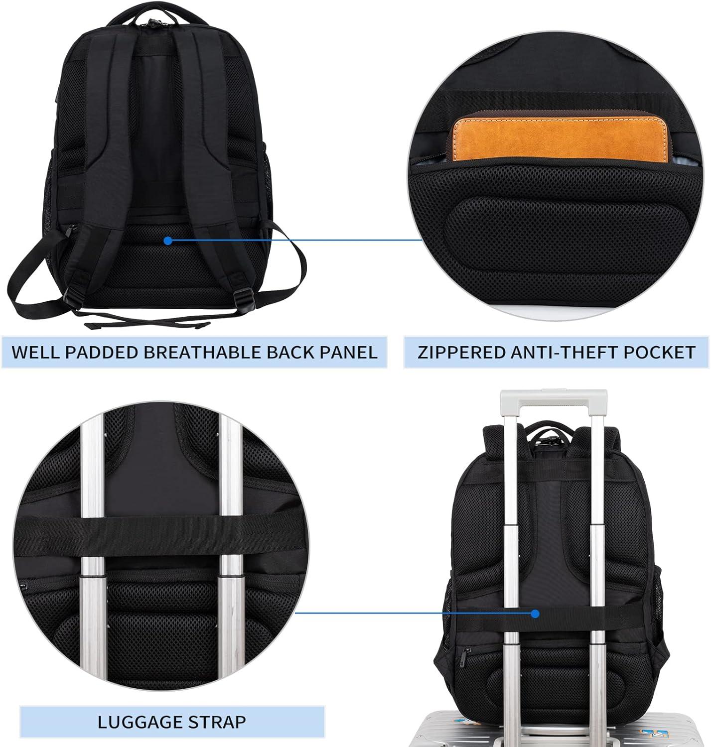 KROSER Laptop Rucksack 17,3 Zoll Business Wasserdicht USB RFID Herren Frauen