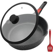 Antihaft Pfanne 28 cm mit Deckel, Wokpfanne 4.3L - Schwarz
