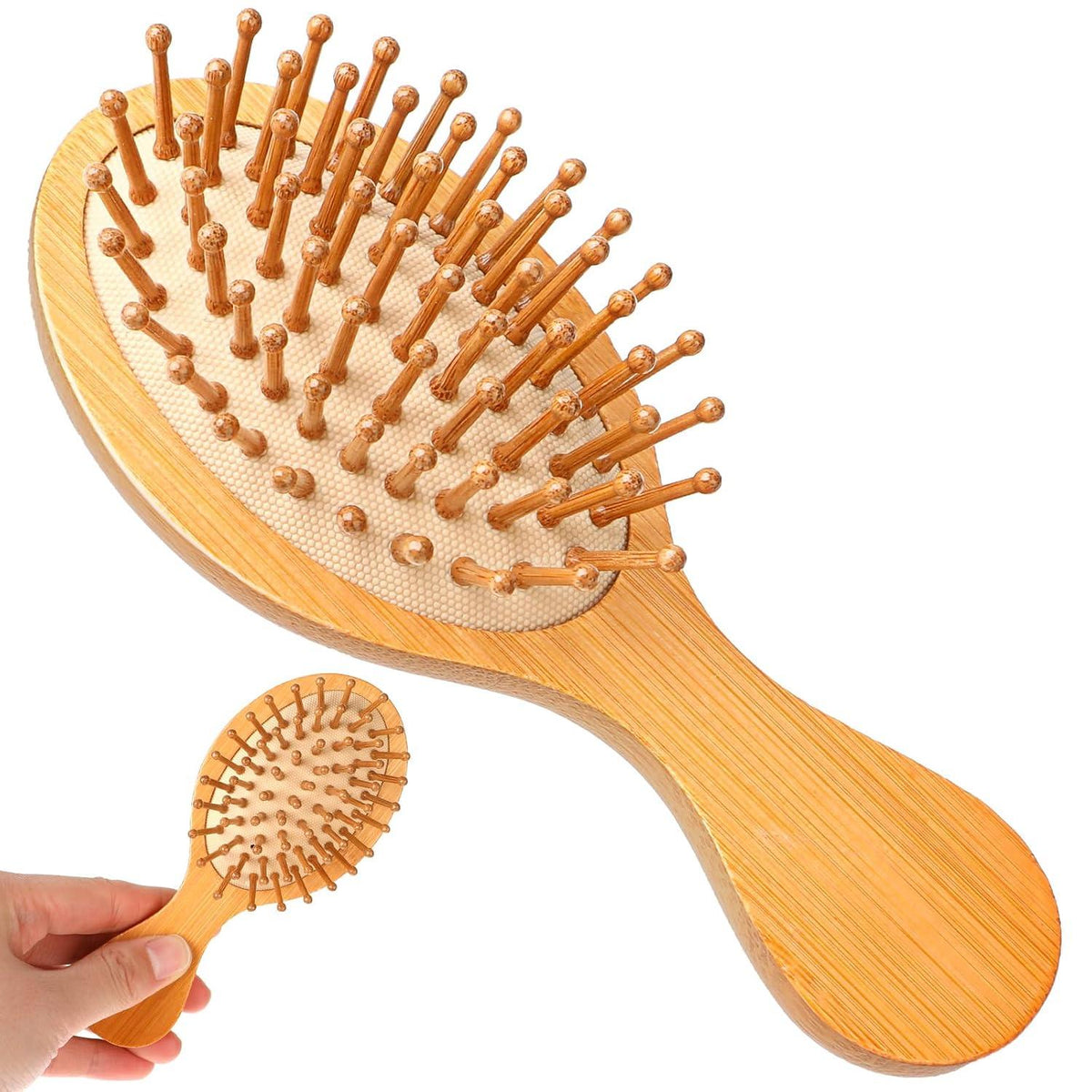 Kleine Bambusbürste für Haarwachstum & Kopfmassage