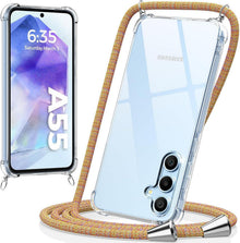 Handyhülle Samsung Galaxy A55 5G mit Band, Handykette Rainbow