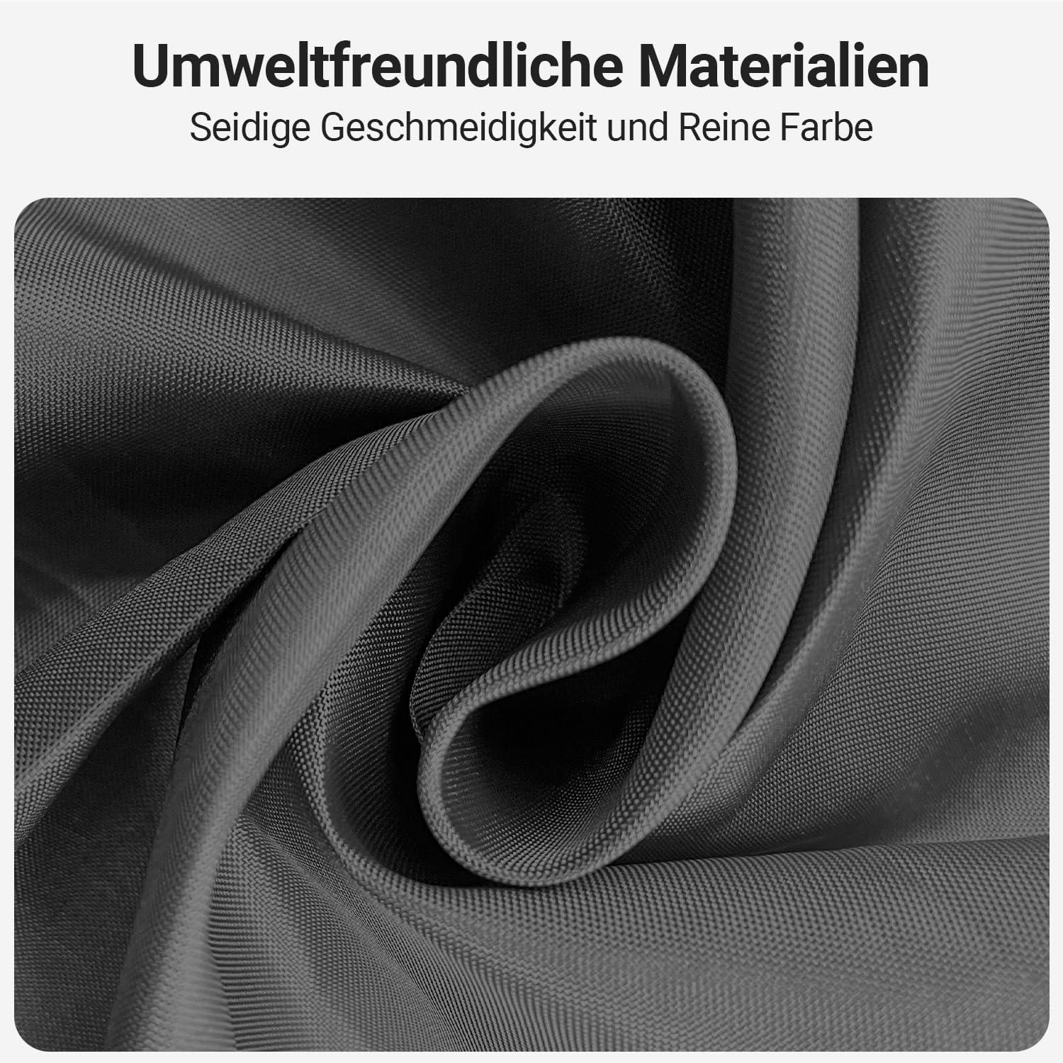 Duschvorhang Dunkelgrau 180x180cm, Wasserabweisend, Waschbar, Antischimmel, Polyester-Stoff