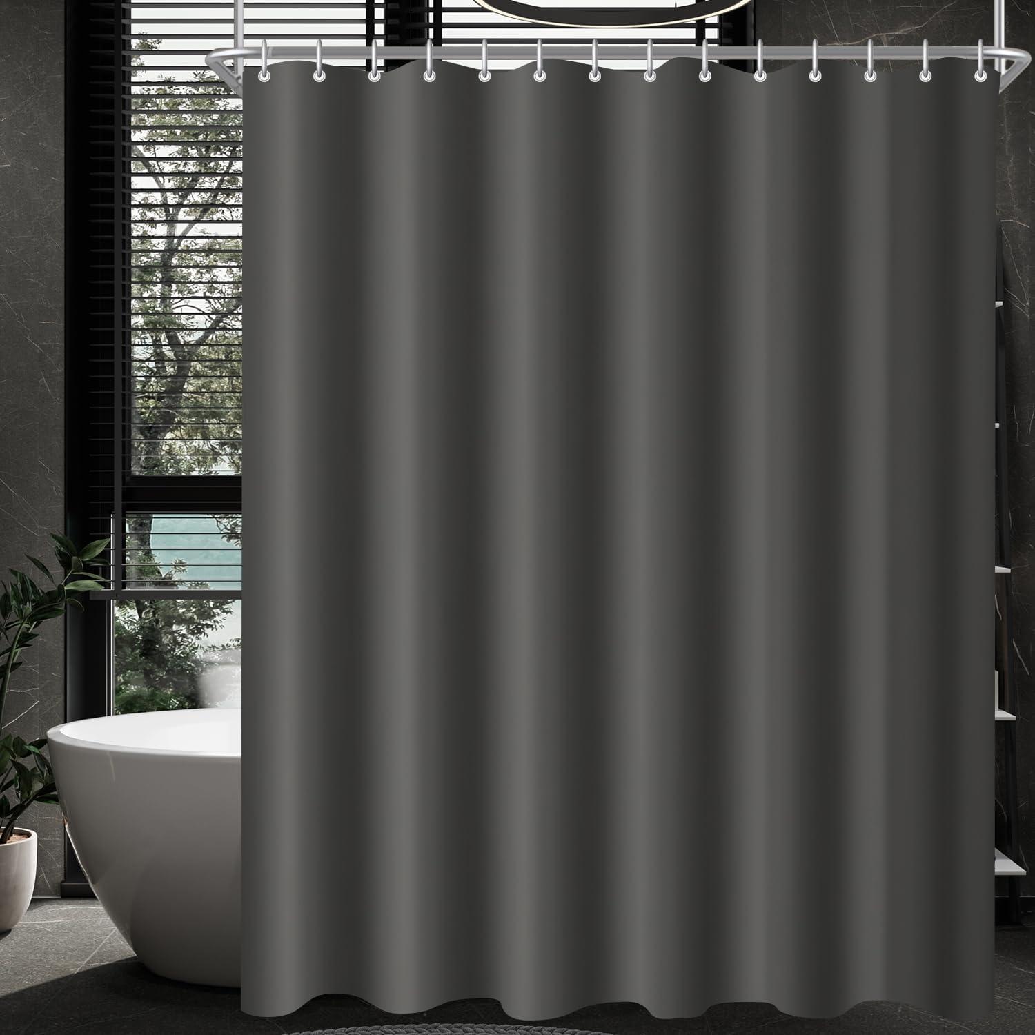 Duschvorhang Dunkelgrau antischimmel wasserabweisend 180x200cm