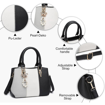 Miss Lulu Damen Handtasche Mittelgroß Farbblock