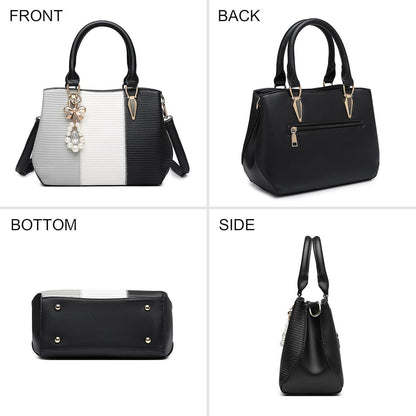 Miss Lulu Damen Handtasche Mittelgroß Farbblock