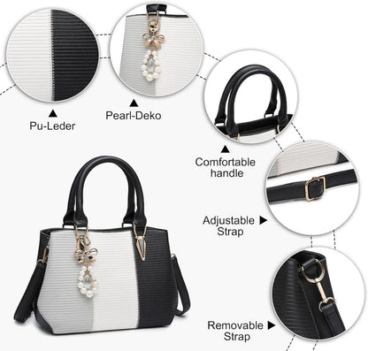 Miss Lulu Damen Handtasche Mittelgroß Farbblock