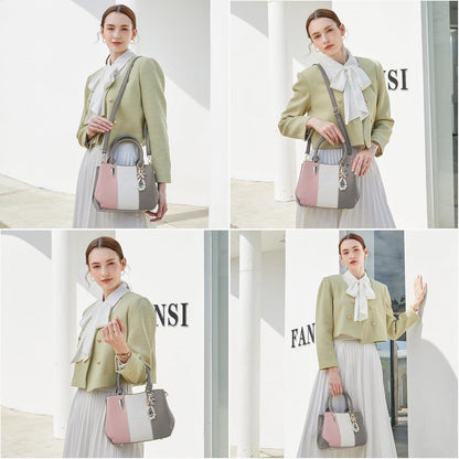 Miss Lulu Damen Handtasche Mittelgroß Farbblock Schultertasche