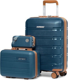 Joyway Kofferset 3tlg Hartschale 4 Rollen TSA-Schloss Handgepäck-Set