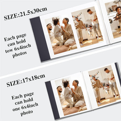 Selbstklebendes Fotoalbum 10x15 cm Leinen 60 weiße Seiten Gelb