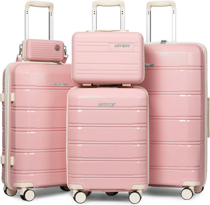 Kofferset 5tlg Hartschale mit TSA-Schloss 4 Rollen Tasche