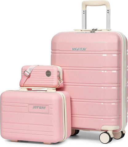 Joyway Kofferset Hartschale 3 Teile 4 Rollen TSA-Schloss