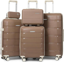 Kofferset Hartschale 5tlg mit 4 Rollen TSA-Schloss