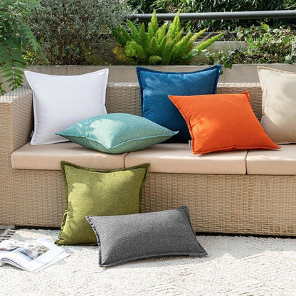 EMEMA Outdoor Kissenbezüge wasserdicht 50x50 cm 2er Set Cyan