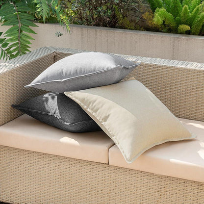 Wetterfeste Outdoor Kissen 30x50cm Beige 2er Set - Wasserdicht & Dekorativ