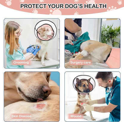 Halskrause Hund Mittelgroße Hunde Leckschutz Operation Weich Pink ML